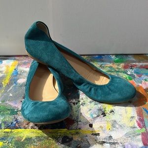J. CREW TURQUOISE BALLET FLATS SIZE 8.5”